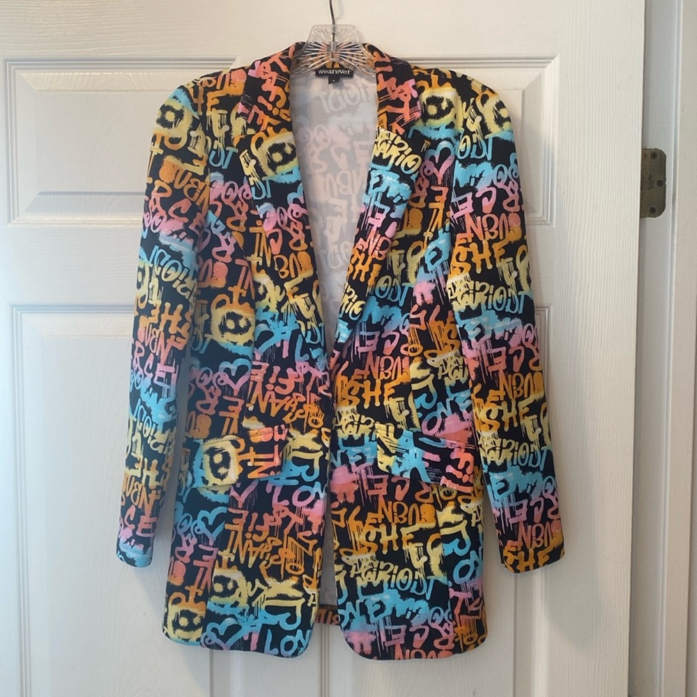 Retro Women’s Jacket - Bright Vibrant Colors- Size M